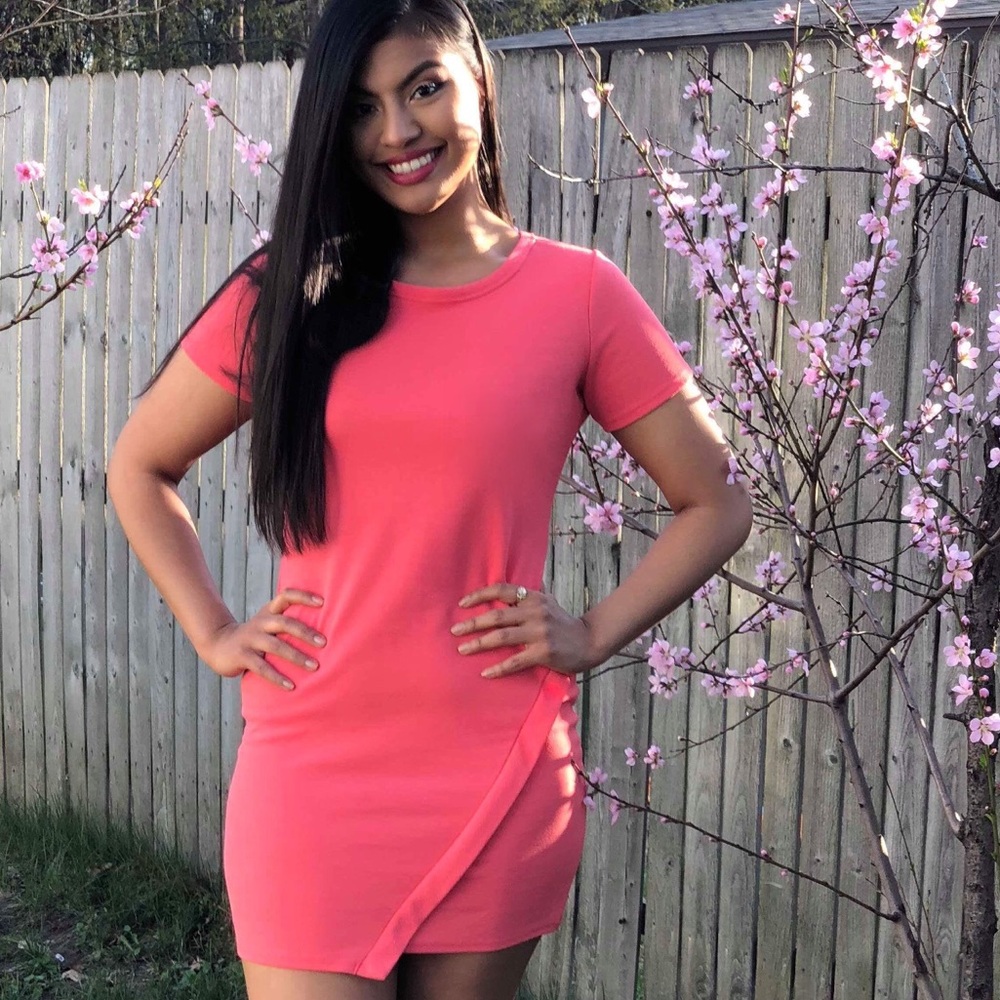 Coral dress
